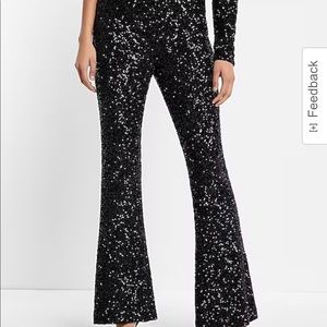 Express.  High waist sequin flare pants.  New with tags.  Size small